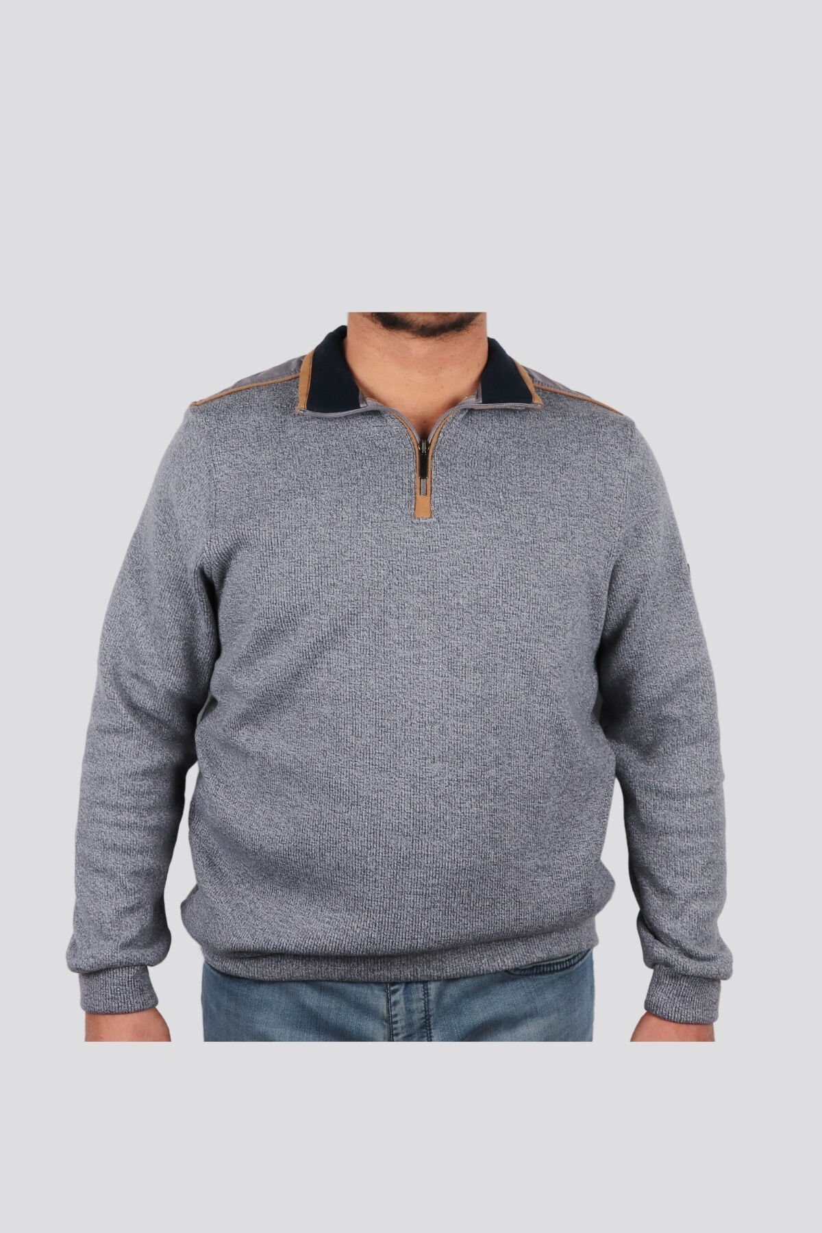 Daniel Bessi Slim Fit Muline Selanik Boğazlı Sweatshirt 209-12-24