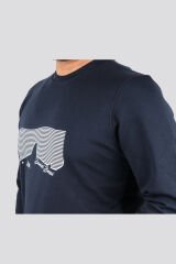 Daniel Bessi Slim Fit Double Face Baskılı Sweatshirt 204-29-24