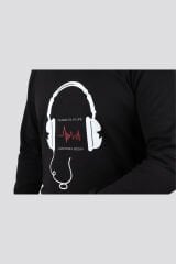 Daniel Bessi Slim Fit Double Face Baskılı Sweatshirt 204-12-24 S