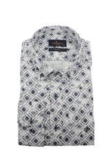 Slim Fit Uzun Kollu Yeşil Baskılı Erkek Gömlek 506-133-24