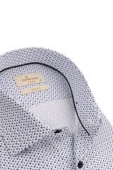 Slim Fit Uzun Kollu Beyaz  Baskılı Erkek Gömlek 506-090-24