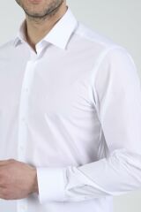Slim Fit Uzun Kollu Erkek Gömlek 360-DB02 BEYAZ - S
