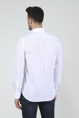 Slim Fit Uzun Kollu Erkek Gömlek 360-DB02 BEYAZ - S
