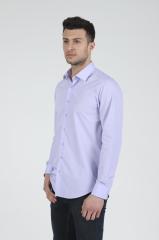 Slim Fit Uzun Kollu Erkek Gömlek 360-DB03 KİREMİT RENGİ - S