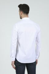 Slim Fit Uzun Kollu Erkek Gömlek 525-DB02 BEYAZ - S