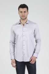 Slim Fit Uzun Kollu Erkek Gömlek 585-DB02 GRİ - S