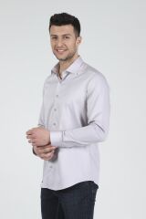 Slim Fit Uzun Kollu Erkek Gömlek 585-DB02 GRİ - S