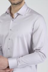 Slim Fit Uzun Kollu Erkek Gömlek 585-DB02 GRİ - S