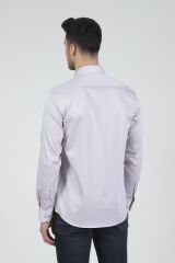 Slim Fit Uzun Kollu Erkek Gömlek 585-DB02 GRİ - S