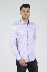 Slim Fit Uzun Kollu Erkek Gömlek 585-DB39 TURUNCU - L