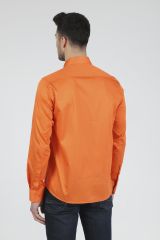 Slim Fit Uzun Kollu Erkek Gömlek 585-DB39 TURUNCU - L