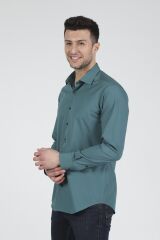 Slim Fit Uzun Kollu Erkek Gömlek 360-DB09 YEŞİL - 2XL