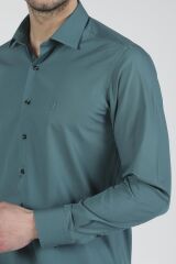 Slim Fit Uzun Kollu Erkek Gömlek 360-DB09 YEŞİL - 2XL