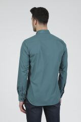 Slim Fit Uzun Kollu Erkek Gömlek 360-DB09 YEŞİL - 2XL